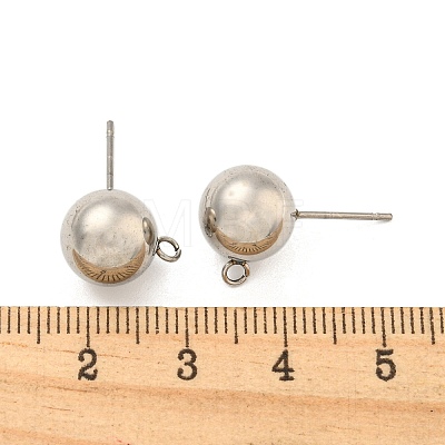 Non-Tarnish 304 Stainless Steel Stud Earring Findings STAS-O004-10G-P-1