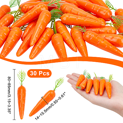 Mini Foam Imitation Carrots DJEW-WH0038-32-1