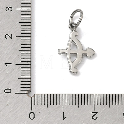 304 Stainless Steel Micro Pave Clear Cubic Zirconia Pendants STAS-Z189-01P-01-1