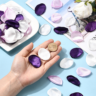 Polyester Artificial Rose Flower Petals AJEW-WH20067-107L-1