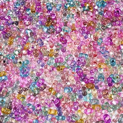 Baking Paint Transparent Glass Seed Beads X-SEED-N006-05-1