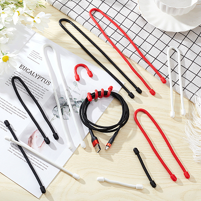 Gorgecraft 12 Strands 12 Style Reusable Silicone Cable Tie AJEW-GF0005-39-1