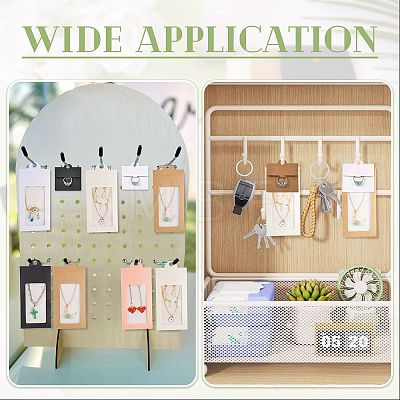 50Pcs Rectangle Foldable Paper Jewelry Display Cards for Rings CDIS-FS0001-31B-1