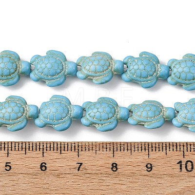 Synthetic Turquoise Dyed Beads Strands G-B184-D02-02-1