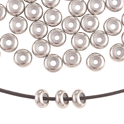 50Pcs 304 Stainless Steel Beads STAS-CJ0001-202-1