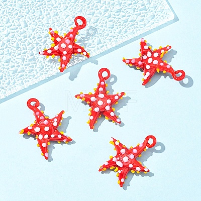 5Pcs Handmade Lampwork Pendants LAMP-YW0001-67G-1