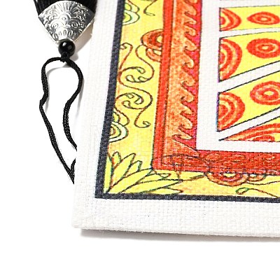Chakra Cloth Wall Hanging Tapestry HJEW-M003-03B-1