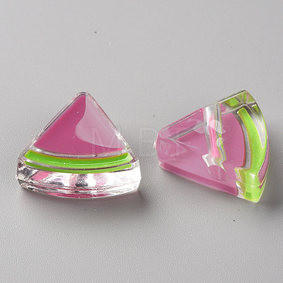 Transparent Enamel Acrylic Beads TACR-S155-001I-1