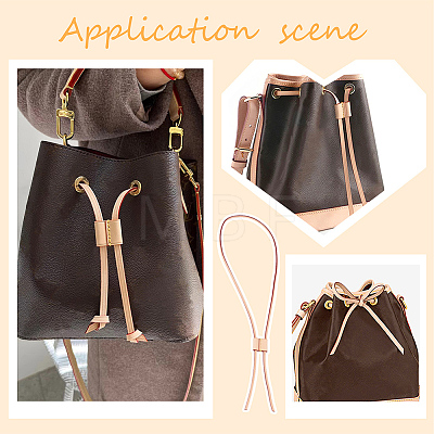 PU Imitation Leather Bag Drawstring Cord & Cord Slider Sets DIY-WH0453-50A-01-1