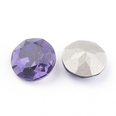 Pointed Back & Back Plated K9 Glass Rhinestone Cabochons RGLA-J012-10mm-277-1