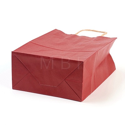 Pure Color Kraft Paper Bags AJEW-G019-09A-1