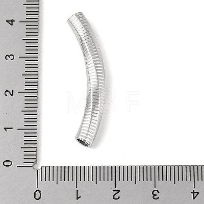 304 Stainless Steel Curved Tube Beads STAS-M071-03C-P-1