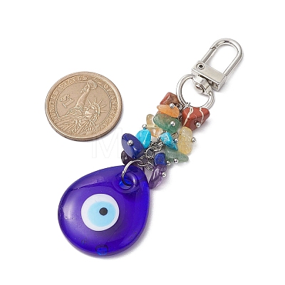 Evil Eye Blue Glass Pendant Decooration HJEW-JM01967-01-1