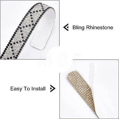 Car Door Handle Bling Rhinestones Stickers AJEW-WH0181-43-1