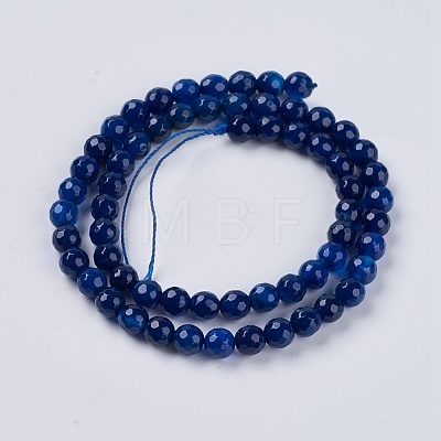 Natural Agate Beads Strand G-G580-6mm-02-1