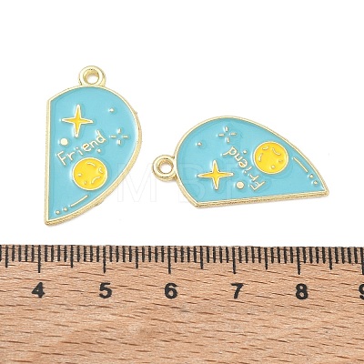 Alloy Enamel Pendants AL-CBA292F-01F-G-1