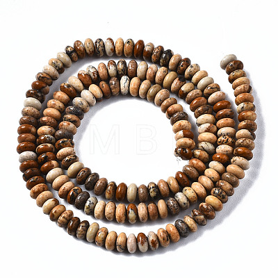 Natural Picture Jasper Beads Strands G-S366-094-1