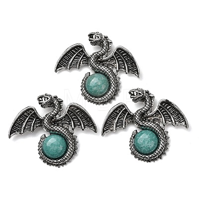 Natural Amazonite Pendants GG-CBA0251-03B-AS-1