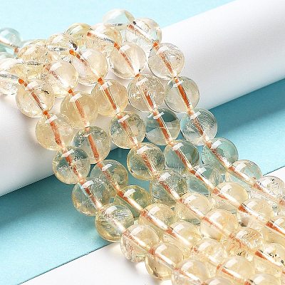 Natural Citrine Beads Strands X-G-G212-8mm-29-1