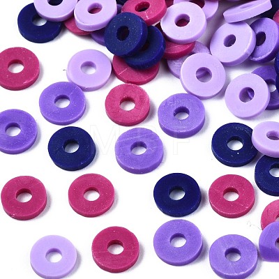 Handmade Polymer Clay Beads Strands CLAY-R089-6mm-T02B-28-1