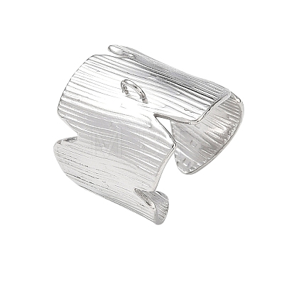Textured Bark 304 Stainless Steel Cuff Rings Components SA-CBA45D5-12P-1