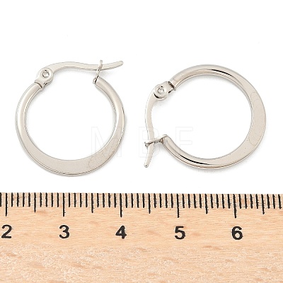Tarnish Resistant 304 Stainless Steel Hoop Earrings EJEW-F105-23P-1