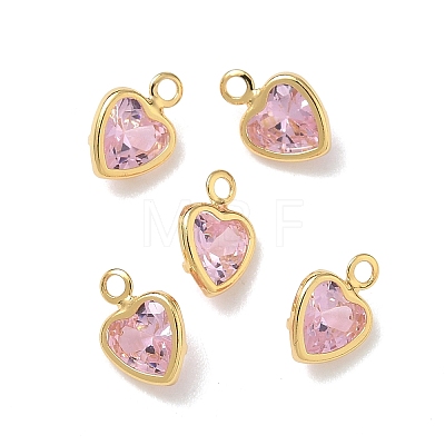 Brass Micro Pave Cubic Zirconia Pendants KK-Z136-18G-02-1