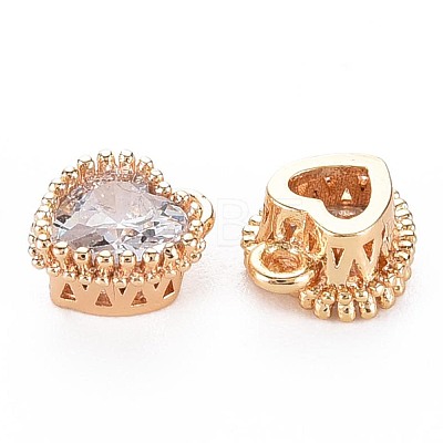 Brass Micro Pave Cubic Zirconia Charms KK-S356-773E-1