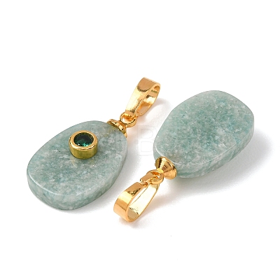 Natural Amazonite Pendants G-P628-02G-05-1