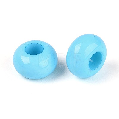 Opaque Acrylic European Large Hole Beads SACR-N019-03C-1