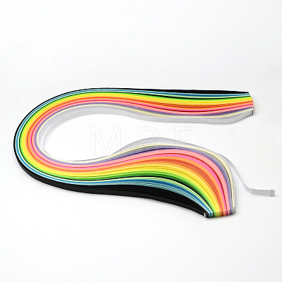 22 Colors 10MM Wide Quilling Paper Strips X-DIY-R025-06-1