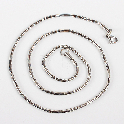 304 Stainless Steel Snake Chain Necklace Making X-STAS-P045-29P-1