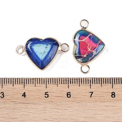 Dyed Synthetic Imperial Jasper Connector Charms G-P529-06G-1