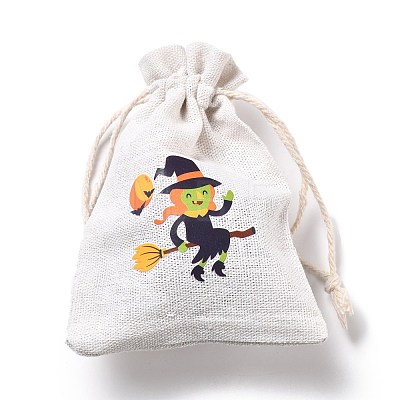 Halloween Cotton Cloth Storage Pouches ABAG-M004-01D-1