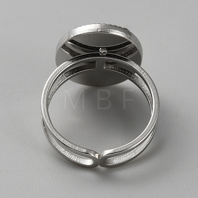304 Stainless Steel Cuff Ring Findings FIND-WH0148-125H-P-1
