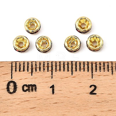 Brass Grade A Rhinestone Spacer Beads RSB034NF-09G-1