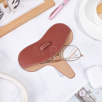 1Pc PU Leather Glasses Case AJEW-CN0006-94H-1