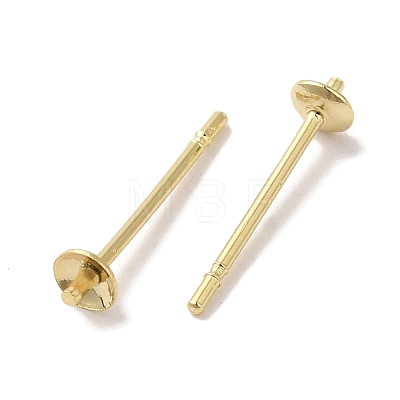 Brass Studs Earrings Finding KK-K383-01A-G-1