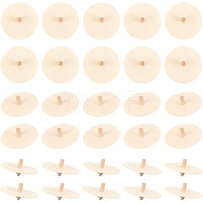 Wooden Spinning Tops WOOD-WH0027-66-1