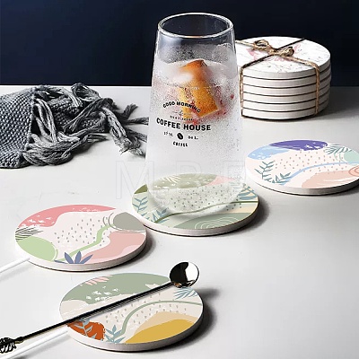 Porcelain Coasters AJEW-WH0133-004-1