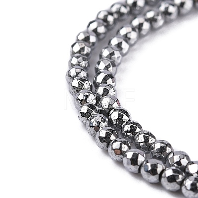 Non-Magnetic Synthetic Hematite Beads Strands G-G093-3mm-1