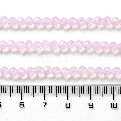 Baking Painted Transparent Glass Beads Strands DGLA-A034-J4MM-D09-1