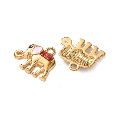 304 Stainless Steel Enamel Pendants STAS-Z193-12G-01B-1