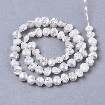 Natural Baroque Pearl Keshi Pearl Beads Strands PEAR-S016-007-1