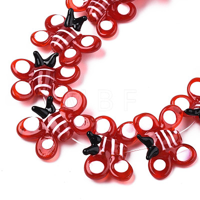 Handmade Lampwork Beads Strands LAMP-Q031-019A-1