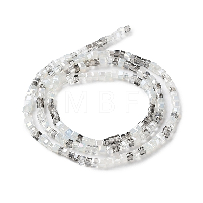 Gradient Color Electroplate Glass Bead Strands GLAA-E042-05-B02-1