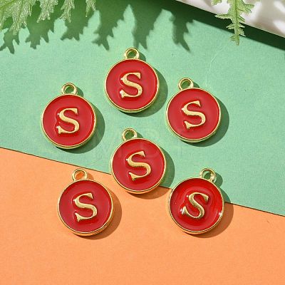 Golden Plated Alloy Enamel Charms ENAM-S118-03S-1