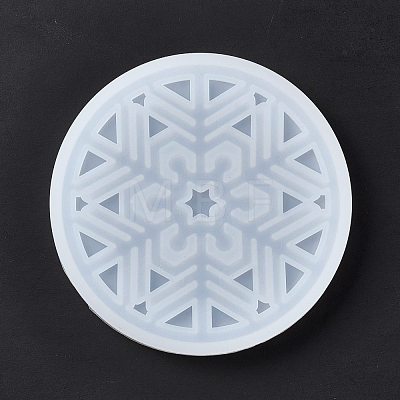 DIY Christmas Snowflake Pattern Cup Mat Silicone Molds DIY-E055-17-1