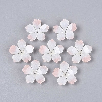 Flower Acrylic Bead Caps X-SACR-T017-51B-1