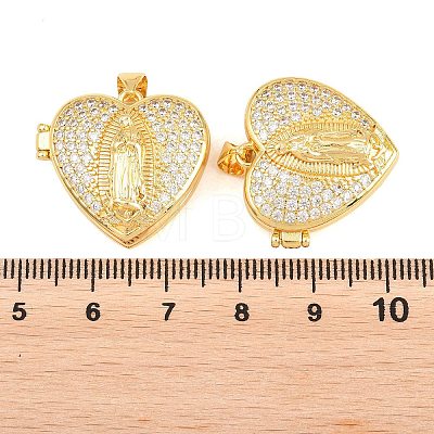 Religion Brass Locket Pendants KK-D232-19G-04-1